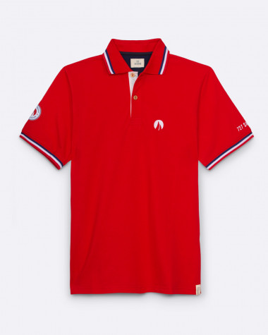 Herren-Poloshirt rot · French Touch