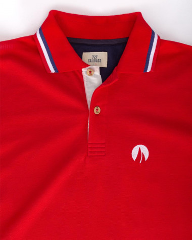 Herren-Poloshirt rot · French Touch