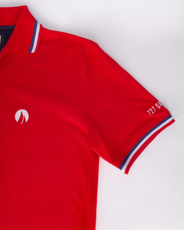 Herren-Poloshirt rot · French Touch