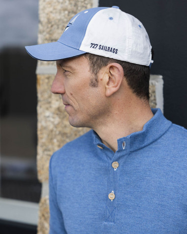 Herrenpullover · Blau gesprenkelt
