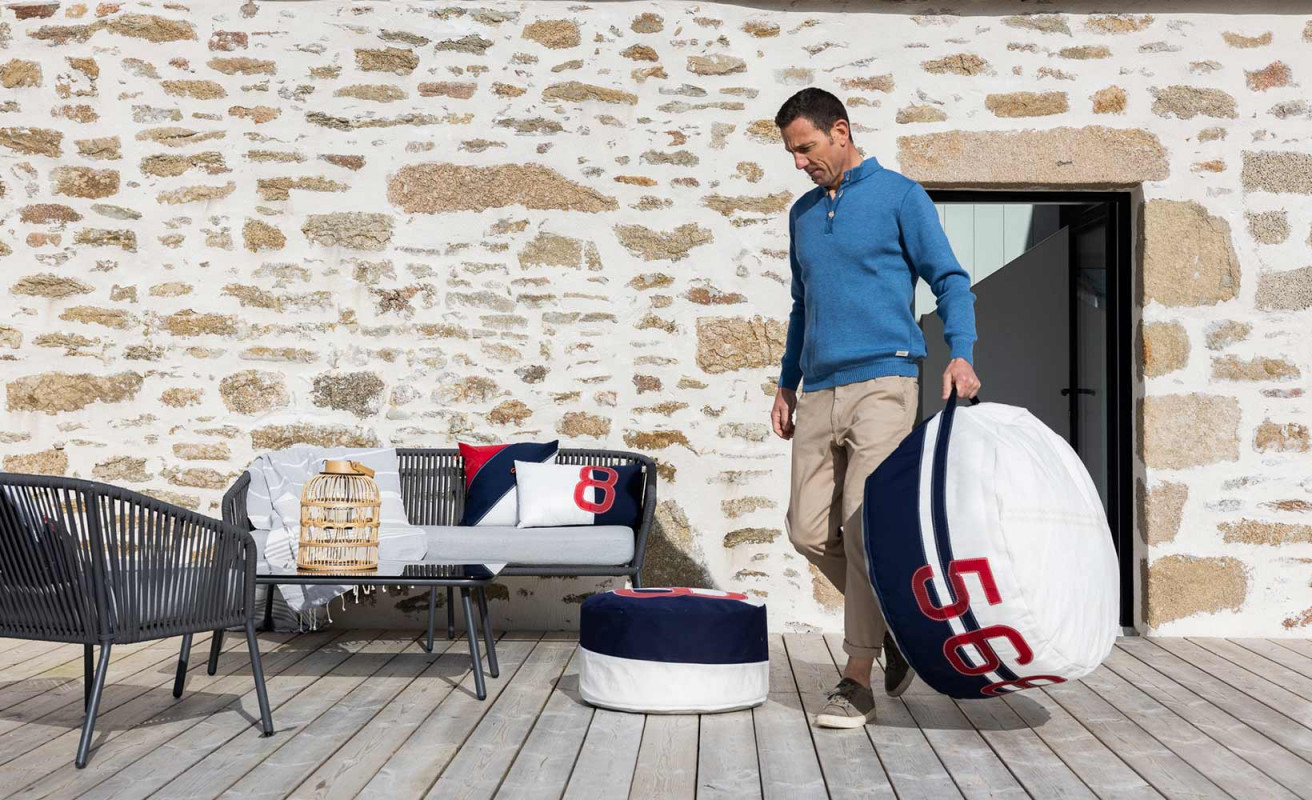 Pouf Duo Navy ⌀72