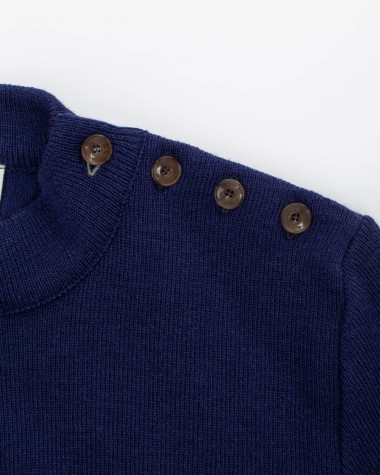 Men's sailor sweater in wool · Navy
