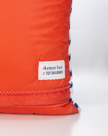 Coussin 40x40 bleu "Armor Lux x 727 Sailbags"