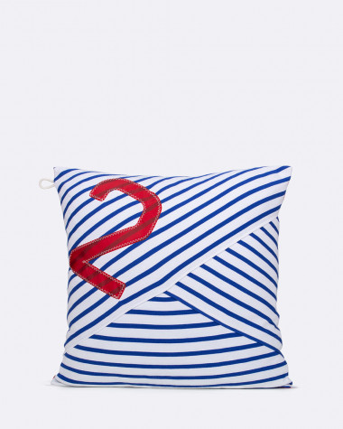 Coussin 50x50 bleu "Armor Lux x 727 Sailbags"