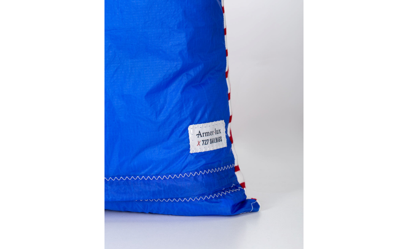 Coussin 50x50 bleu "Armor Lux x 727 Sailbags"