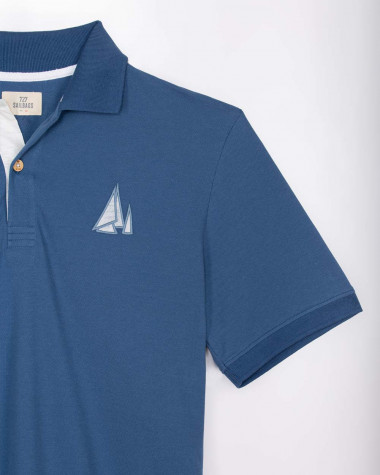 Polo Homme · Bleu Solent