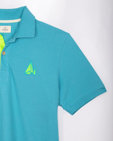 Herren-Poloshirt Segelboot