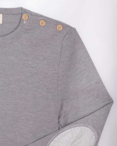 Pull marin Femme · Gris chiné et blanc