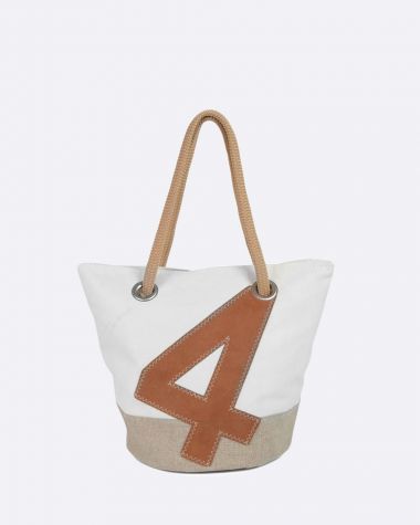 Hand bag Sandy · Linen and leather