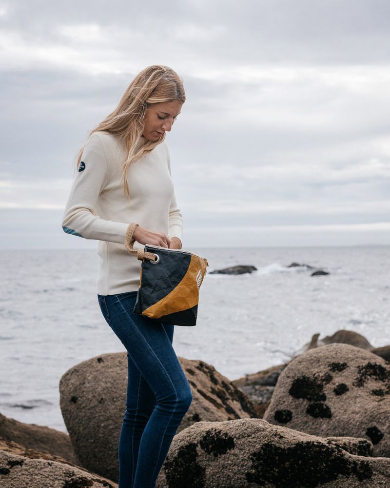 The Midinette Pouch - Jaune Gris Antillais