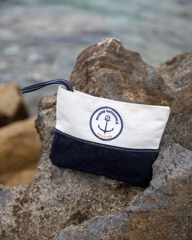 French navy sales clutch bag