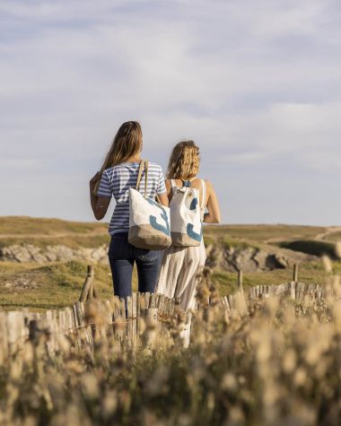 Sac à main Sandy · Lin et cuir suède