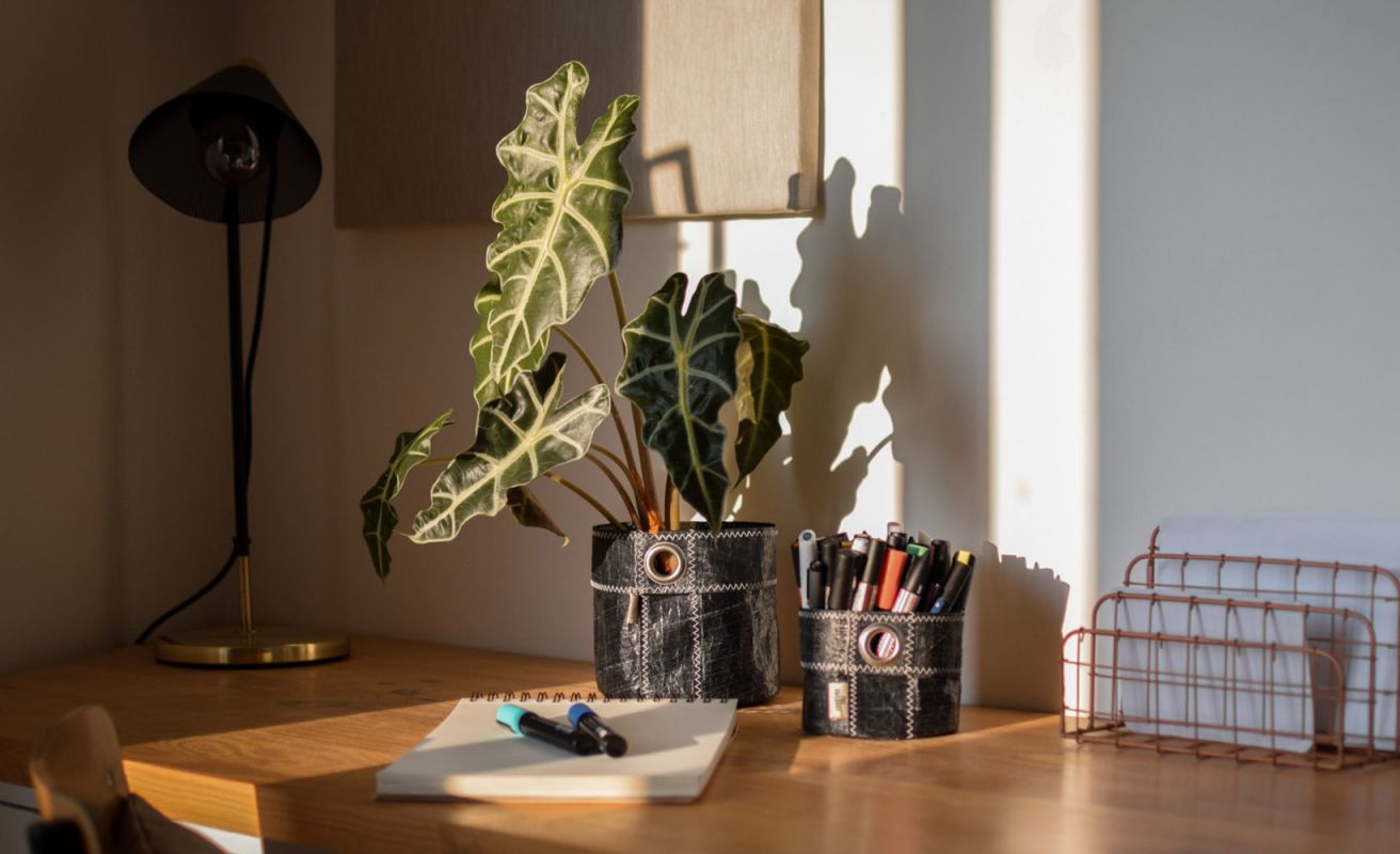 Schwarzer 3Di Tischkorb · Größe S