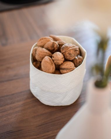 White table basket - Size Small