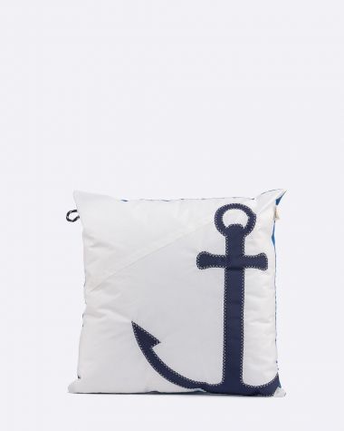 Coussin 40x40 ancre marine bleu