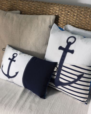 Coussin 30x50 · Ancre marine