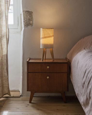 Lampe mini colonne · Technique jaune