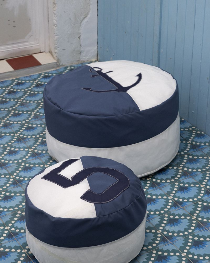 Blue marine anchor Bean Bag · ⌀72