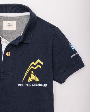 Polo enfant bleu marine· Bol d'Or Mirabaud 2023 - La TVA sera déduite pour les commandes depuis la Suisse.