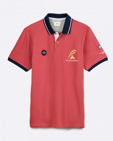 Limited Edition Men's polo shirt faded red· Bol d'Or Mirabaud 2023