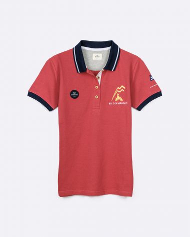 Limited Edition Women's polo shirt faded red· Bol d'Or Mirabaud 2023