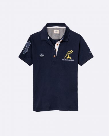 Women's short sleeved polo navy blue· Bol d'Or Mirabaud 2023