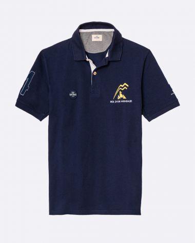 Men's short sleeved polo navy blue· Bol d'Or Mirabaud 2023