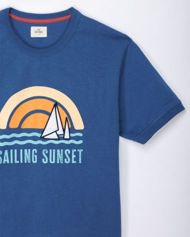 Sailing Sunset T-Shirt · Blue