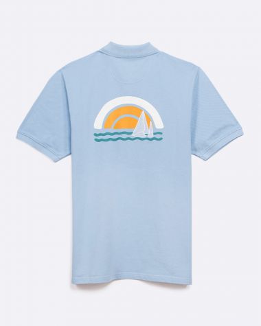 Men's Sun Polo Shirt· Pastel blue