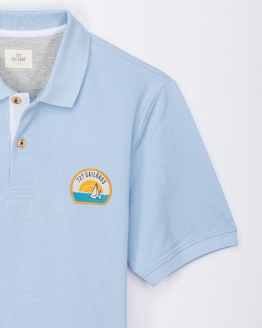 Men's Sun Polo Shirt· Pastel blue