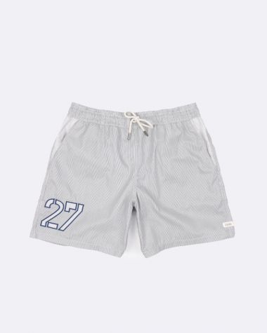 Short de bain bleu marine et blanc Homme - Coupe regular - Sir Seven