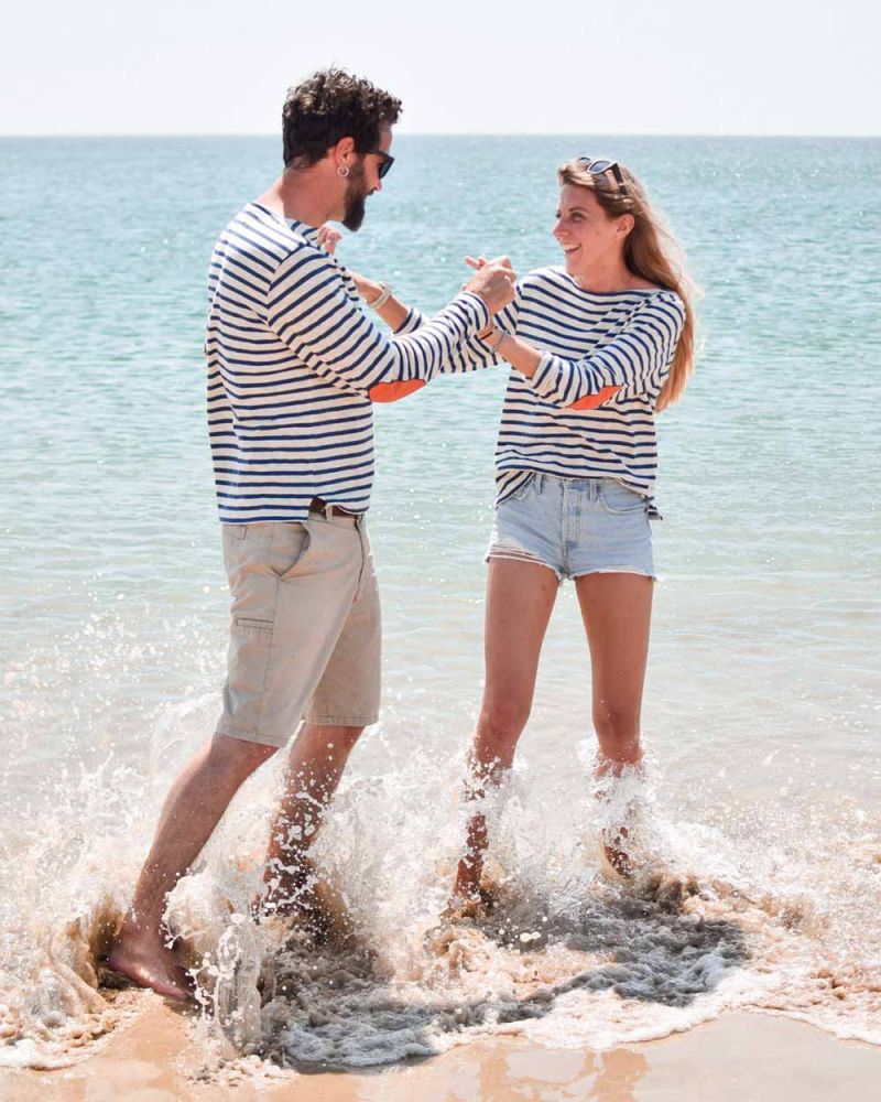 Women's Breton Shirt Toscane · Blue and light beige