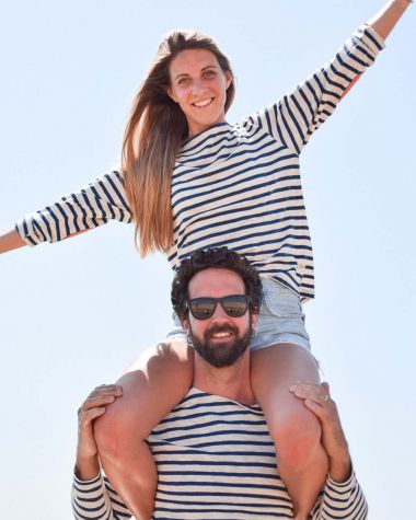 Marinière Toscane Femme · Bleu et écru