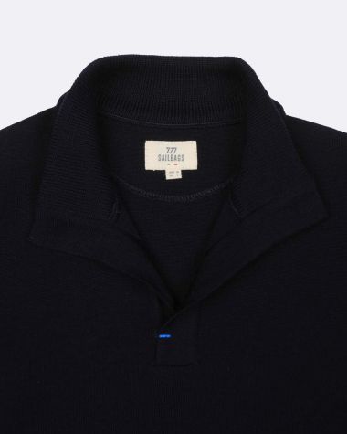 Pull col officier Homme · Marine et bleu