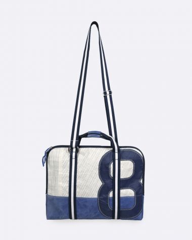 Porte-documents Mappy · Cuir navy bleu