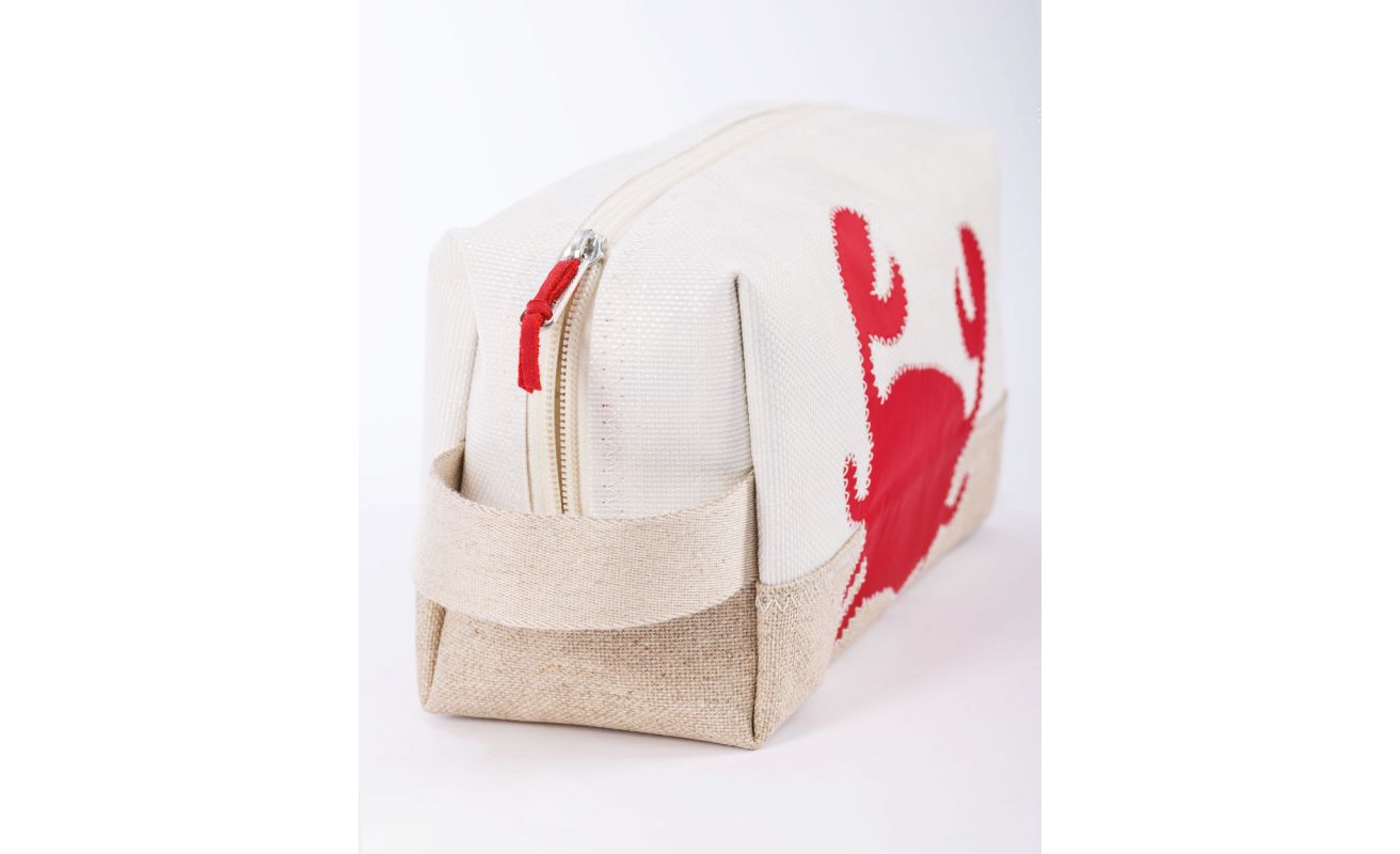 Trousse de toilette Windy crabe · Lin naturel