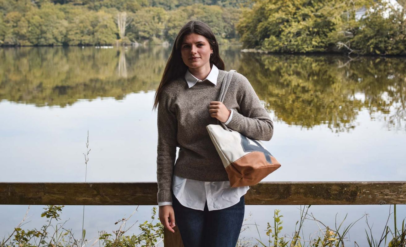 Handtasche Legende · Hell braun Baumwolle