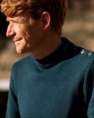 Men's sailor sweater in wool · Blue colvert