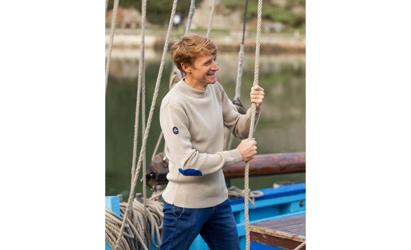 Pull marin Homme · Laine vierge Chanvre recyclé 727 Sailbags