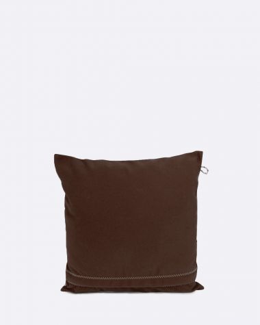Cushion 40x40 · Linen and chocolate