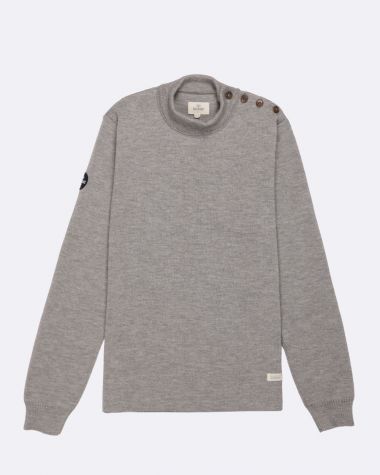 Men's sailor sweater in wool · Grey