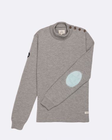 Men's sailor sweater in wool · Grey