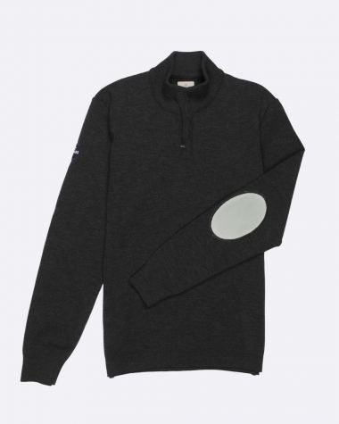 Men's crew-neck pullover · Anthracite and grey 