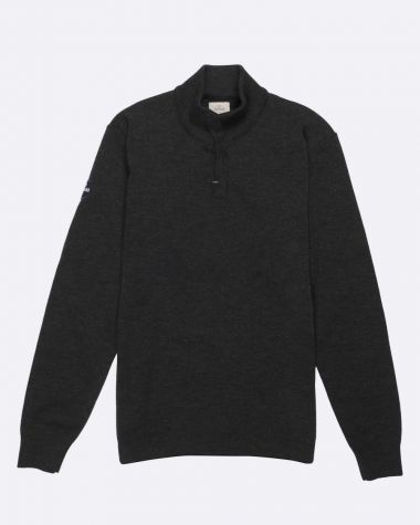 Men's crew-neck pullover · Anthracite and grey 