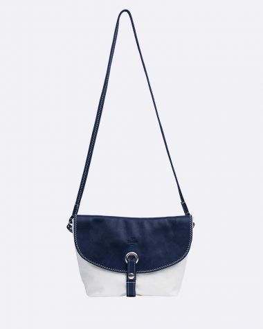 The Calypso cross-body bag · Leather Navy blue