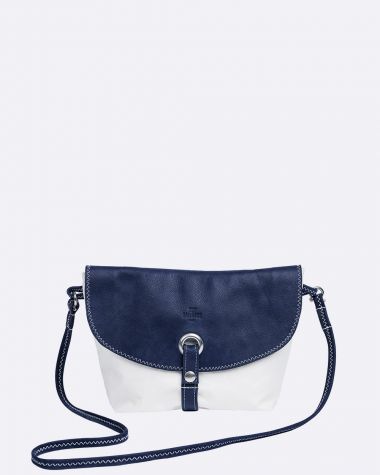 Schultertasche Calypso · Marineblau Leder