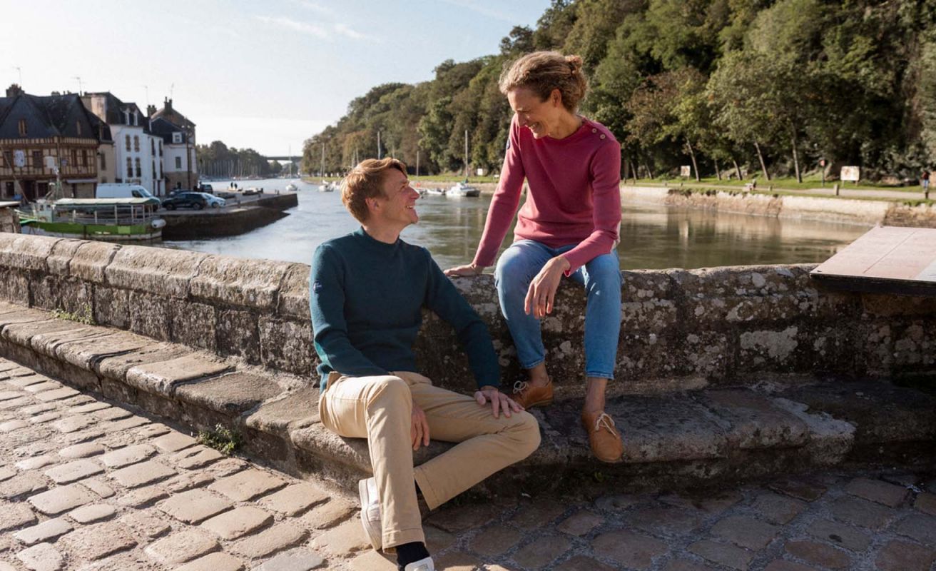 Women's sailor sweater Merino Wool · Old pink