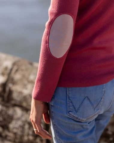 Women's sailor sweater Merino Wool · Old pink