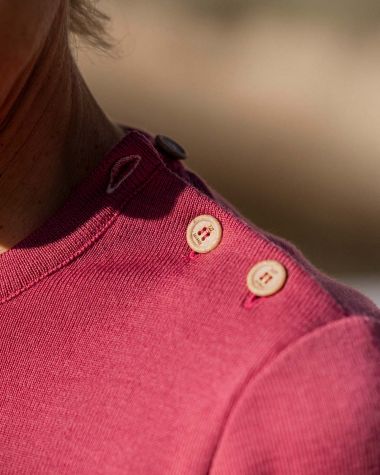 Women's sailor sweater Merino Wool · Old pink