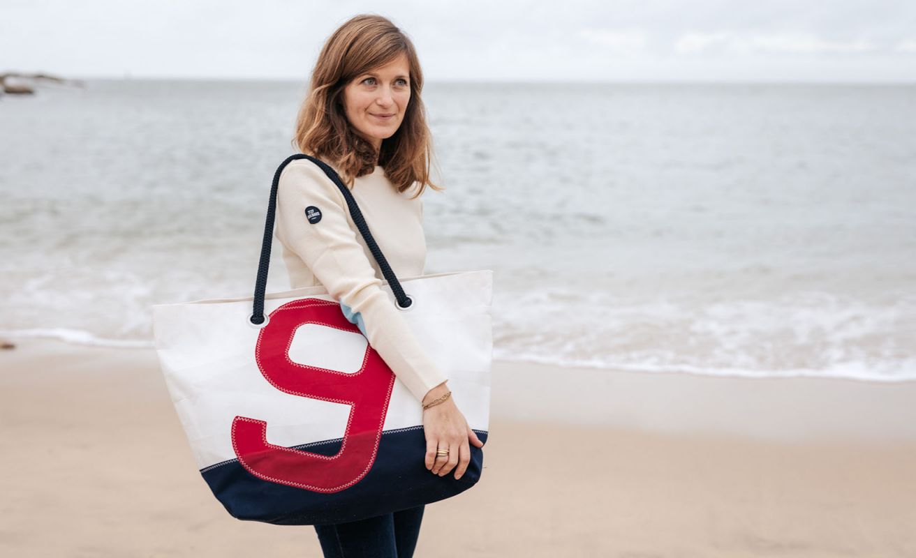 Sac voyage Carla · Navy rouge